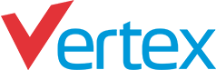 Vertex red and blue logo